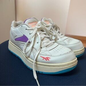 Reebok White and Purple Sneakers